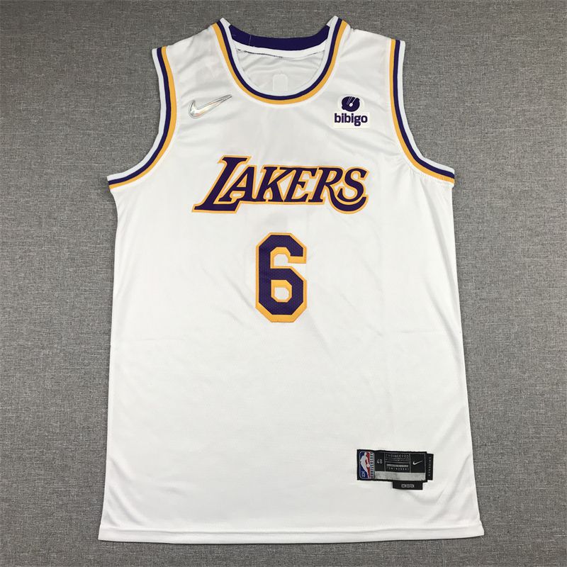 Men Los Angeles Lakers #6 James White 2022 Nike Game NBA Jersey